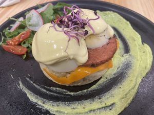 Eggs bennedict  at Asante in Barcelona