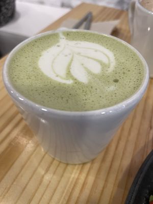 Matcha latte  at Asante in Barcelona