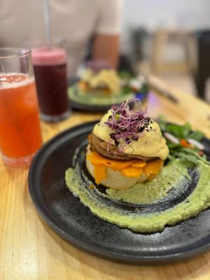 Eggs benedict  at Asante in Barcelona