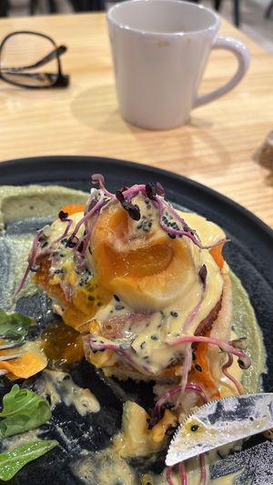 The ‘egg' is a secret recipe!  at Asante in Barcelona