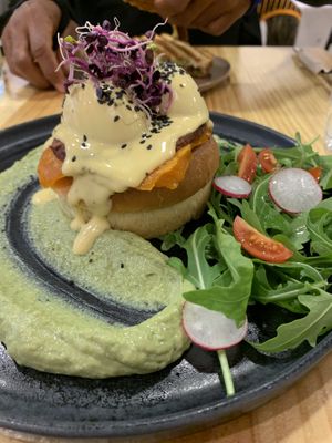 Eggs benedict  at Asante in Barcelona