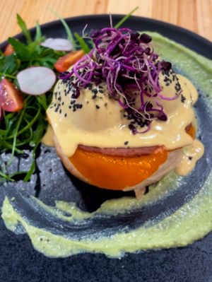 Benedict eggs  at Asante in Barcelona