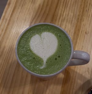 Matcha latte  at Asante in Barcelona