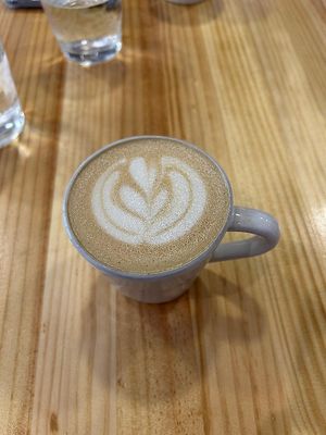 Perfect oat milk latte  at Asante in Barcelona