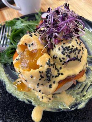 The most incredible vegan eggs ever.  at Asante in Barcelona