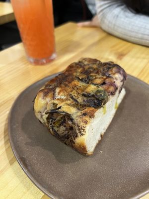 Trufada focaccia  at Asante in Barcelona