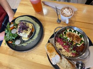 Shakshouka and Eggs Benedict  at Asante in Barcelona