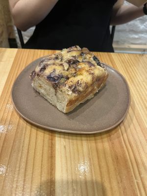 Mushroom Focaccia   at Asante in Barcelona
