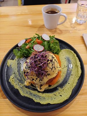 Huevos benedictine at Asante in Barcelona