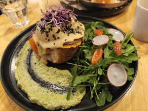 Eggs Benedict with facon! at Asante in Barcelona