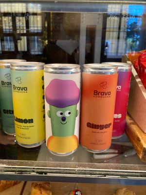 Kommbuchas from a local brand (Murcia based) at Monkee Koffee in Madrid