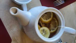 Lemon tea at KAARVAN The Indian Kitchen in Tashkent