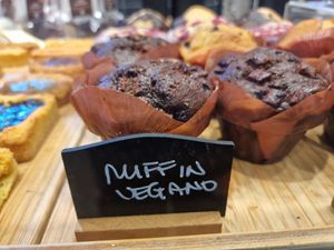 Vegan muffin at Vero in Rome