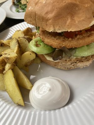 Veganer Burger  at Cafe Vin & Brød in Maribo