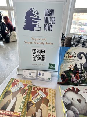 Vegan Village Books also sells online in addition to pop-up vending at vegan events and Bronx Vegan Bazaar #Veganuary at Vegan Village Books - Pop Up in New York City