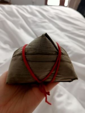 Rice and bean snack inside at Chay Mart in Newtown