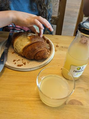 croissant at Oat and Bean in Cardiff