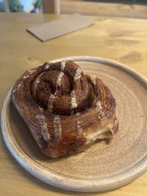 Cinnamon bun   at Oat and Bean in Cardiff