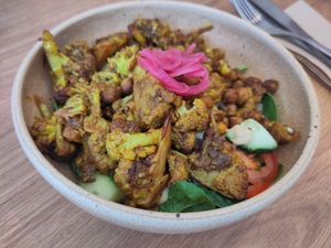 Spiced cauliflower salad at Oat and Bean in Cardiff