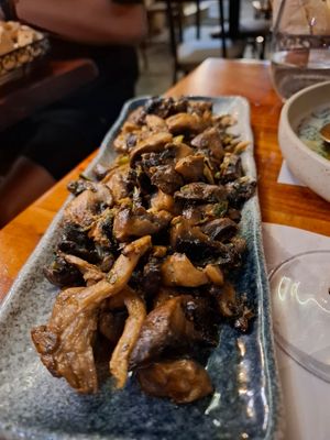 Sauteed mushrooms w/o pesto cause I'm allergic at Asikiko in Crete