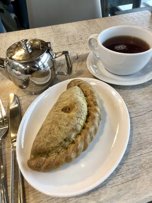 Curried cauliflower pasty  at National Trust - The White Cliffs of Dover in Dover