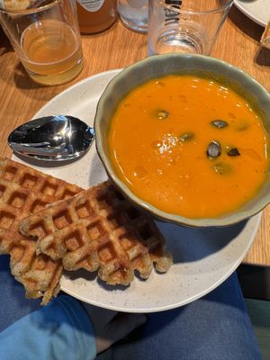Kürbissesuppe  at Waldcafé Blattwerk in Wershofen
