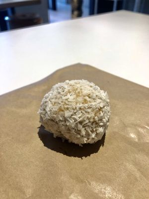 Coconut and vanilla ball  at Seed  in Belfast