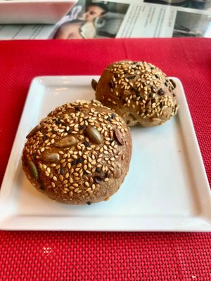 Vegan bread rolls at Sofra Bld in Abu Dhabi