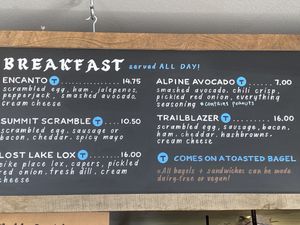 Great plant based breakfast options!  at Bavarian Bagel Co in Leavenworth