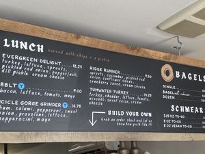 …and great plant based lunch items!!!  at Bavarian Bagel Co in Leavenworth