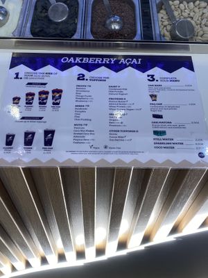 Menu  at Oakberry - Marbeuf in Paris