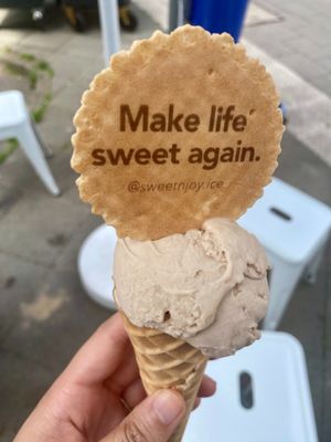 Hazelnut gelato at Sweet n joy  in Frankfurt
