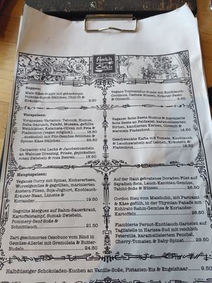 Menu at Herrlich Ehrlich in Trier