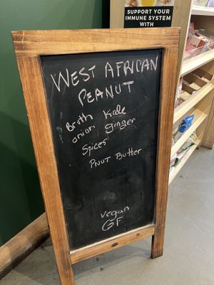 Daily soup specials   at Greenstraw Cafe in Newtown