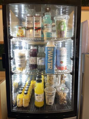 Grab and go fridge  at Greenstraw Cafe in Newtown