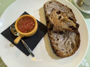 Tomato toast  at Vert & Frais in Madrid