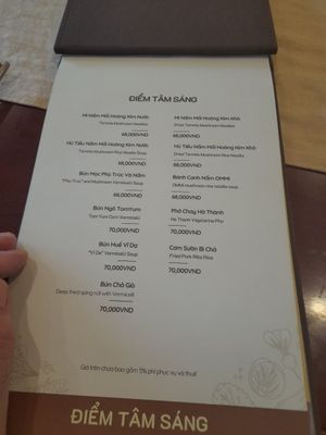 Menu at OMMI Vegetarian in Ho Chi Minh City