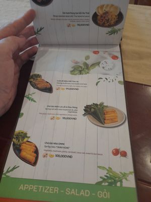 Menu at OMMI Vegetarian in Ho Chi Minh City