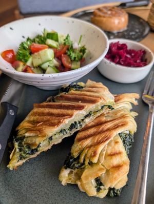 Spinach Croissants Panini special at Blessings Home & Café in Koh Phangan