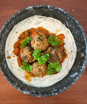 Red Fishy Patties  at Blessings Home & Café in Koh Phangan