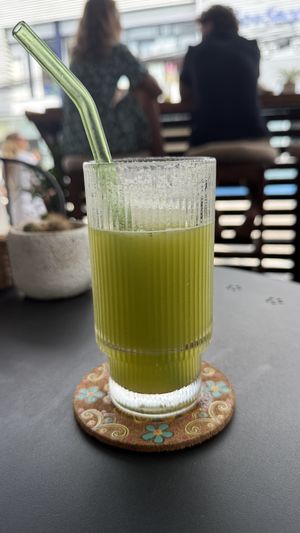 Green juice   at Blessings Home & Café in Koh Phangan