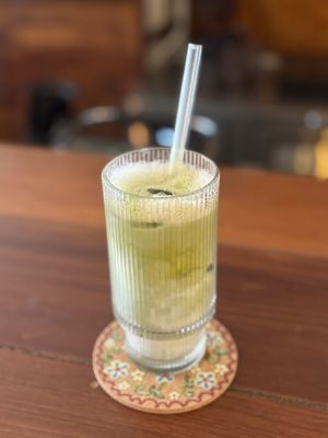 Matcha with almond mylk  at Blessings Home & Café in Koh Phangan