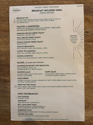 Hostel included breakfast  at Blessings Home & Café in Koh Phangan