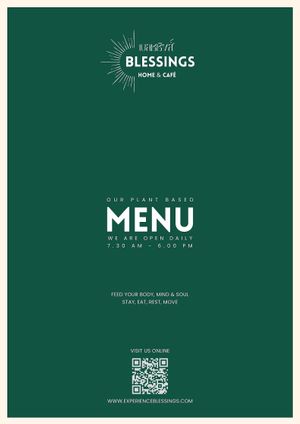 Menu 2026 at Blessings Home & Café in Koh Phangan