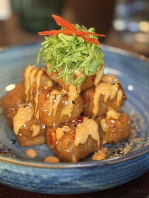 Bang bang tofu ! #Veganuary at Ver De Siargao in Siargao