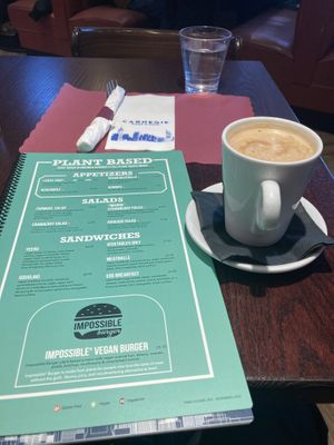 Almond latte   at Carnegie Diner & Cafe in New York City