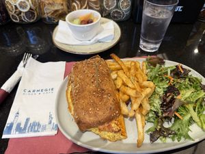 Plant based omelet sandwich  at Carnegie Diner & Cafe in New York City