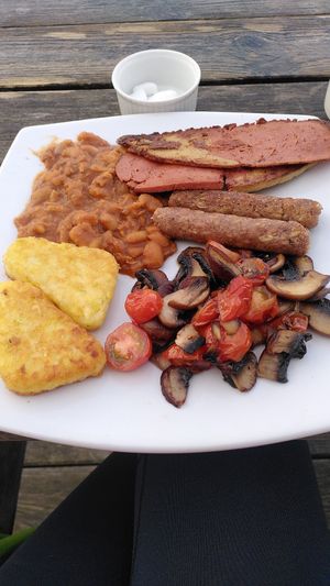 The full vegan cooked breakfast at Dave's Pop Up Vegan Cafe - temporarily closed in Knoydart