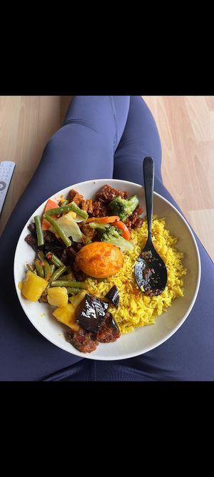 Second mix (all vegan apart from the egg) at Toko Cendana in The Hague