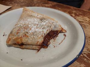 Dark chocolate with bitter orange marmalade at Crêperie La Rue in Madrid